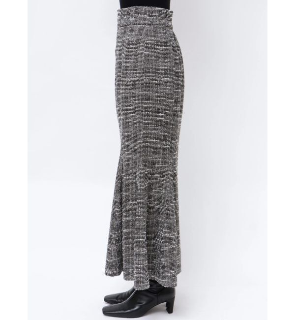 LAGUNAMOON「カットツイードフロントZIPスカート」|スカート|