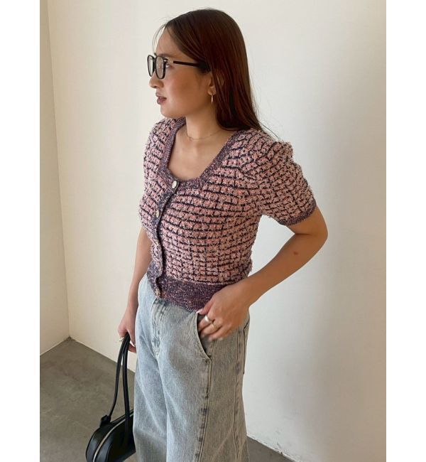 LAGUNAMOON「ツイードニットカーディガン」|カーディガン|