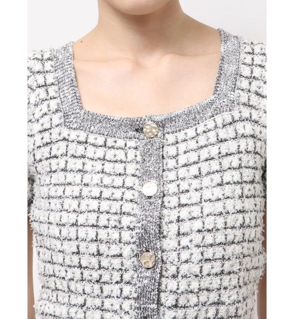 LAGUNAMOON「ツイードニットカーディガン」|カーディガン|