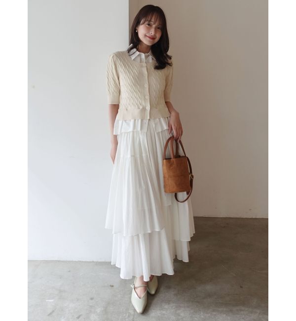 LAGUNAMOON「デタッチャブルペプラムニットカーディガン」|カーディガン|