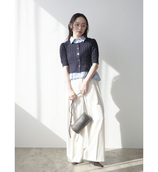 LAGUNAMOON「デタッチャブルペプラムニットカーディガン」|カーディガン|