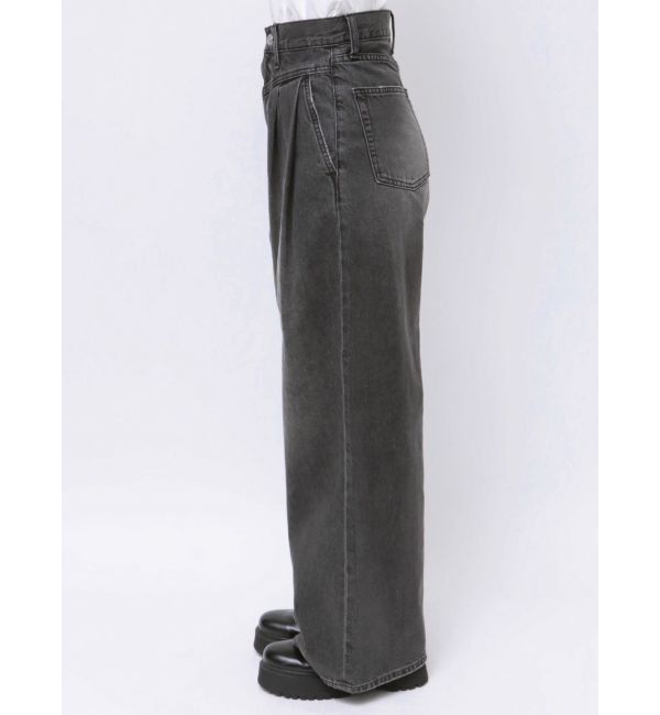 EVRIS「ウエストタックボリュームデニムパンツ」|デニム|