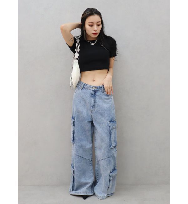 EVRIS「ボリュームカーゴデニムパンツ【セットアップ着用可能】」|デニム|