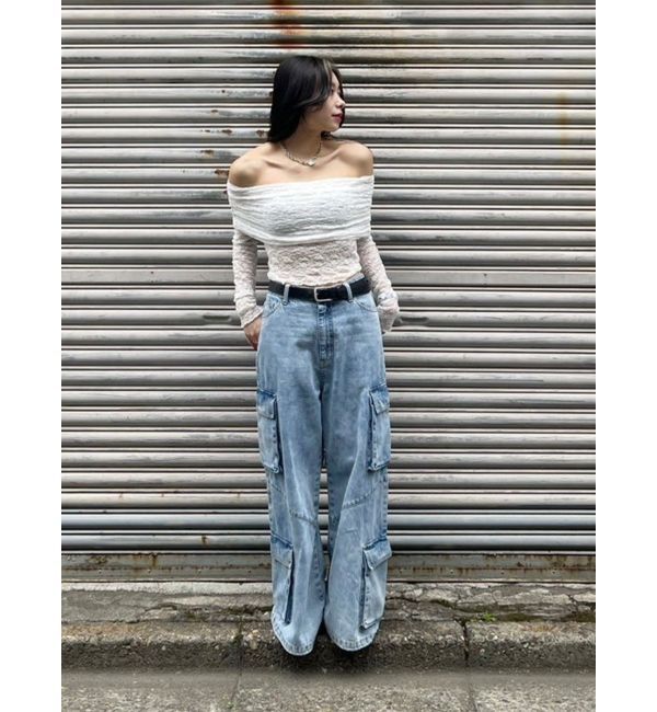 EVRIS「ボリュームカーゴデニムパンツ【セットアップ着用可能】」|デニム|