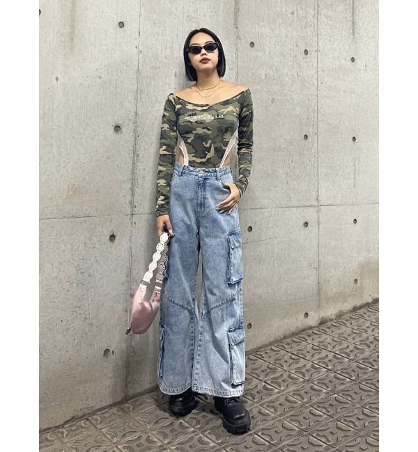 EVRIS「ボリュームカーゴデニムパンツ【セットアップ着用可能】」|デニム|