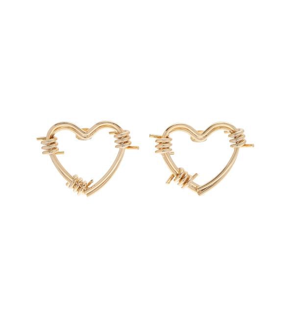 EVRIS「HEART MOTIF HOOP ピアス」|ピアス|