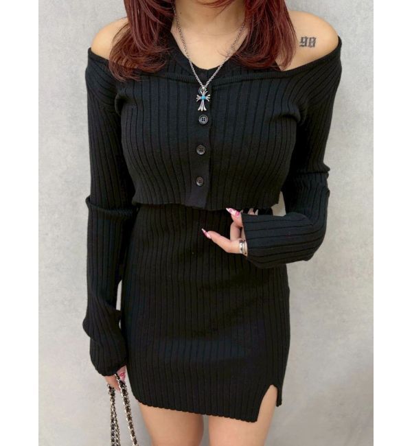 EVRIS「レイヤードホルターネックミニワンピース」|ワンピース|