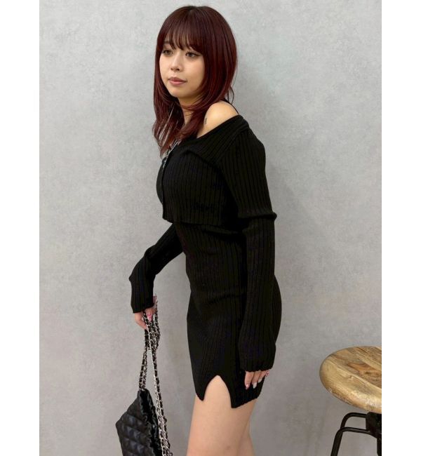 EVRIS「レイヤードホルターネックミニワンピース」|ワンピース|