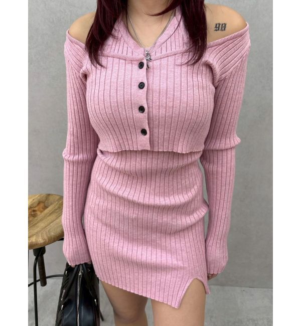 EVRIS「レイヤードホルターネックミニワンピース」|ワンピース|