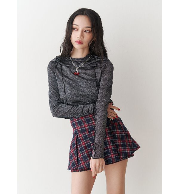 jouetie「ラメハイネックトップス」|Tシャツ・カットソー|ブラック