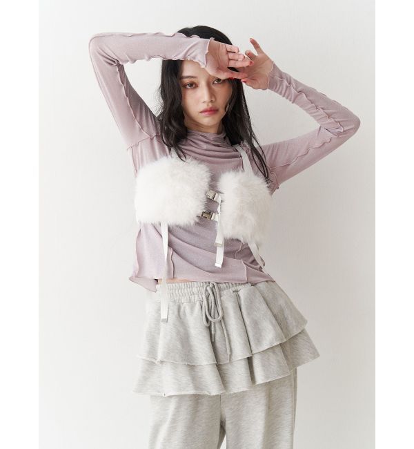 jouetie「ラメハイネックトップス」|Tシャツ・カットソー|