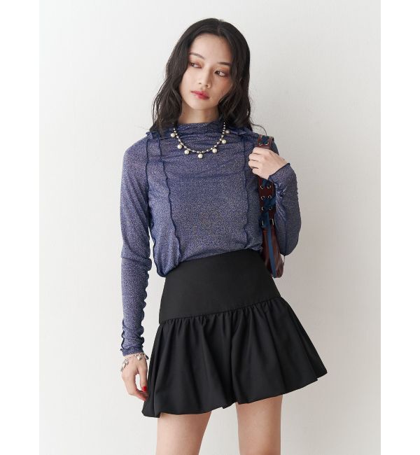 jouetie「ラメハイネックトップス」|Tシャツ・カットソー|