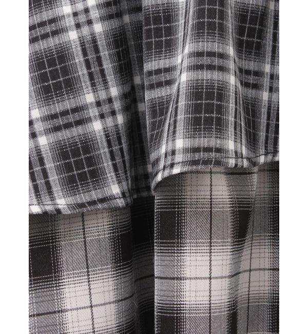 jouetie「アシメヘムチェックフリルスカート」|スカート|