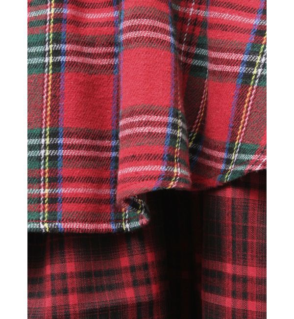 jouetie「アシメヘムチェックフリルスカート」|スカート|