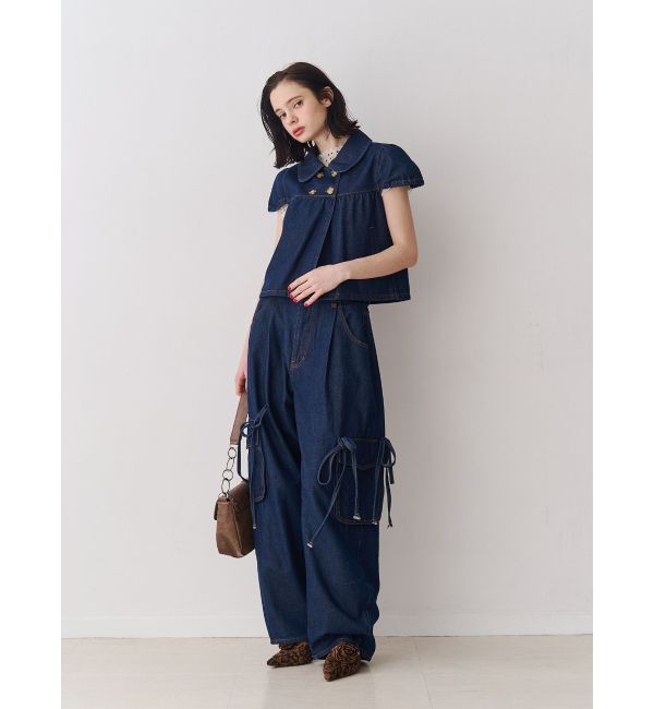 jouetie「ルーズポケットリボンデニム【セットアップ対応】」|デニム|