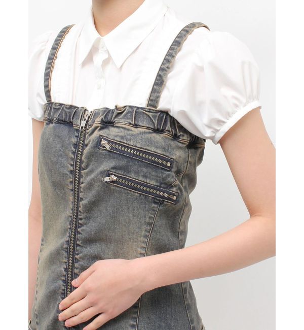 jouetie「デニムベアミニワンピース」|ワンピース|