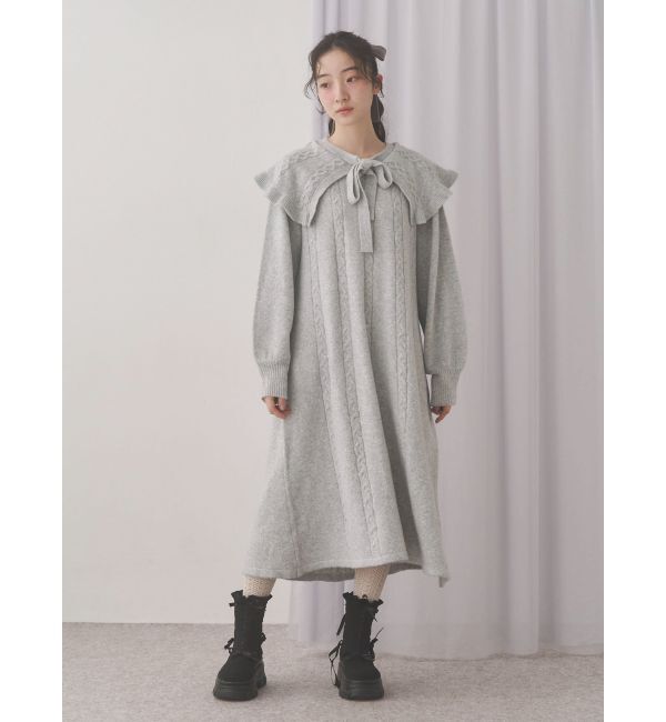 merry jenny「ケープリボンニットワンピース」|ワンピース|