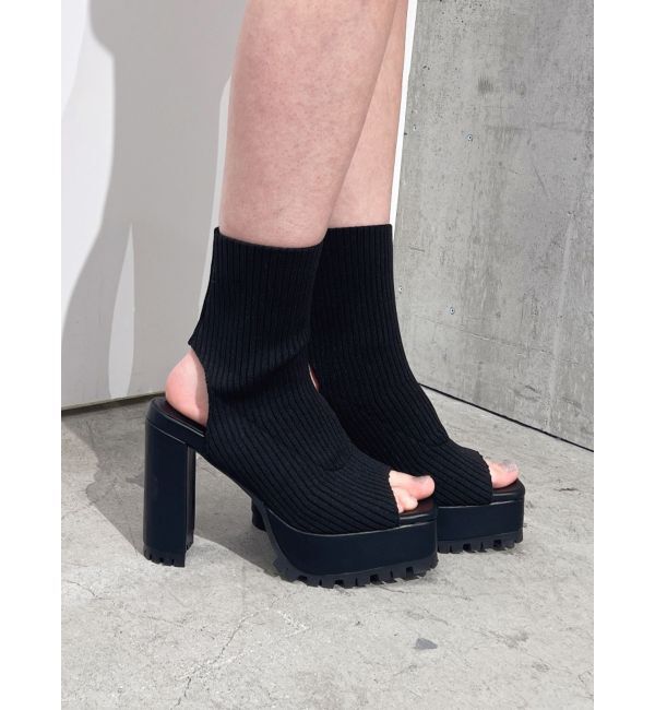 GYDA「オープンリブニットタンクソールブーツ」|その他|