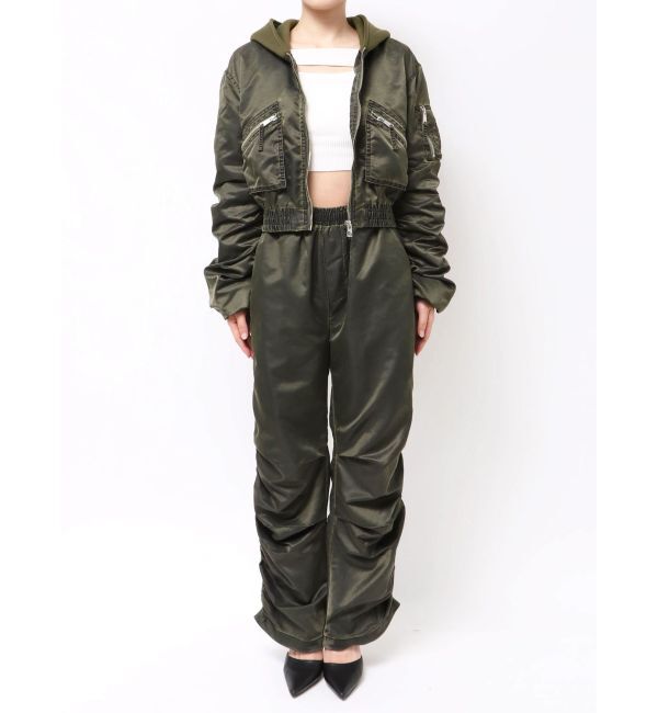 GYDA「pigment processed hoodieブルゾン」|ブルゾン・スタジャン|