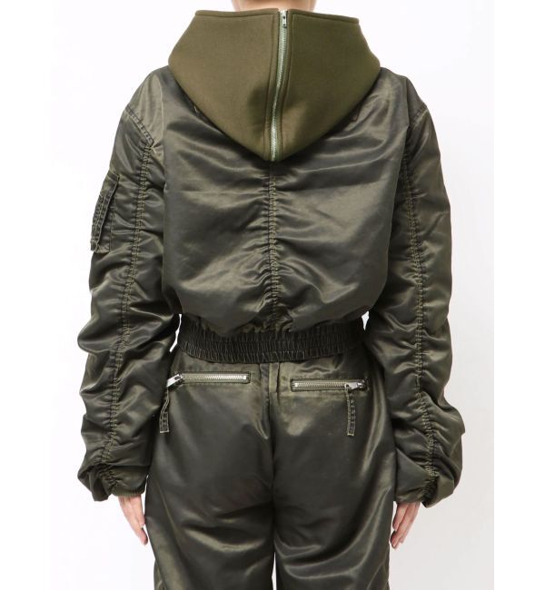 GYDA「pigment processed hoodieブルゾン」|ブルゾン・スタジャン|