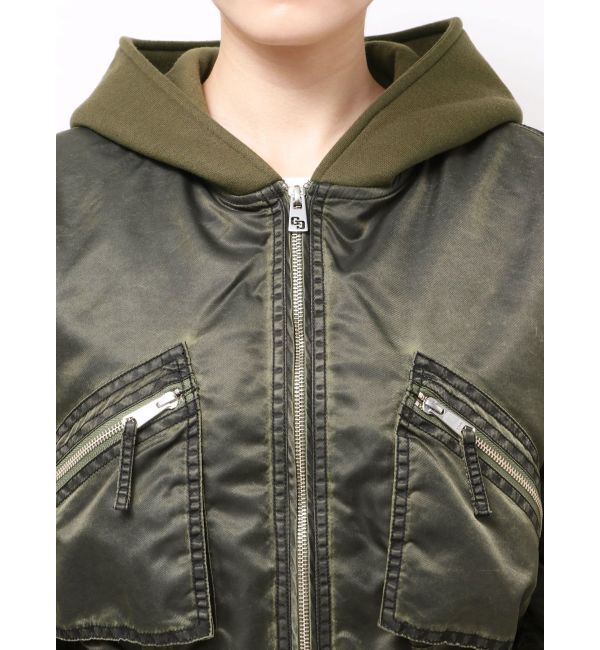 GYDA「pigment processed hoodieブルゾン」|ブルゾン・スタジャン|