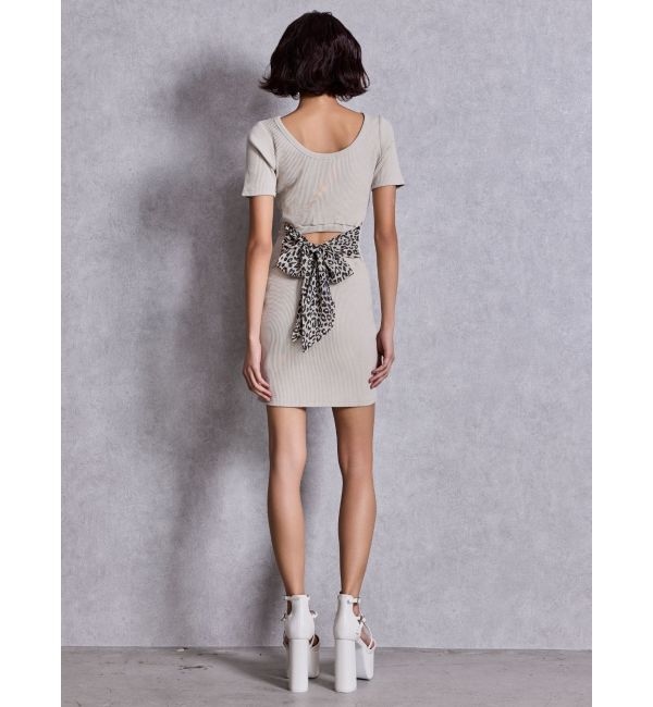 GYDA「BACKリボンクルーネックワンピース」|ワンピース|