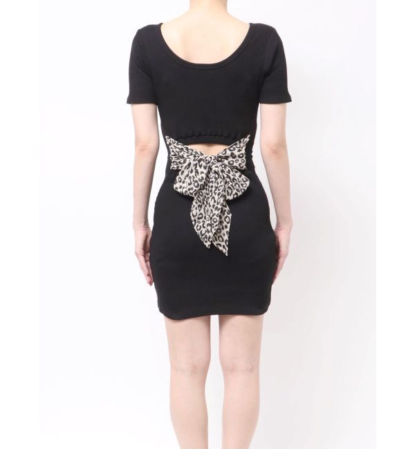 GYDA「BACKリボンクルーネックワンピース」|ワンピース|