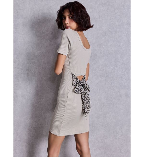 GYDA「BACKリボンクルーネックワンピース」|ワンピース|