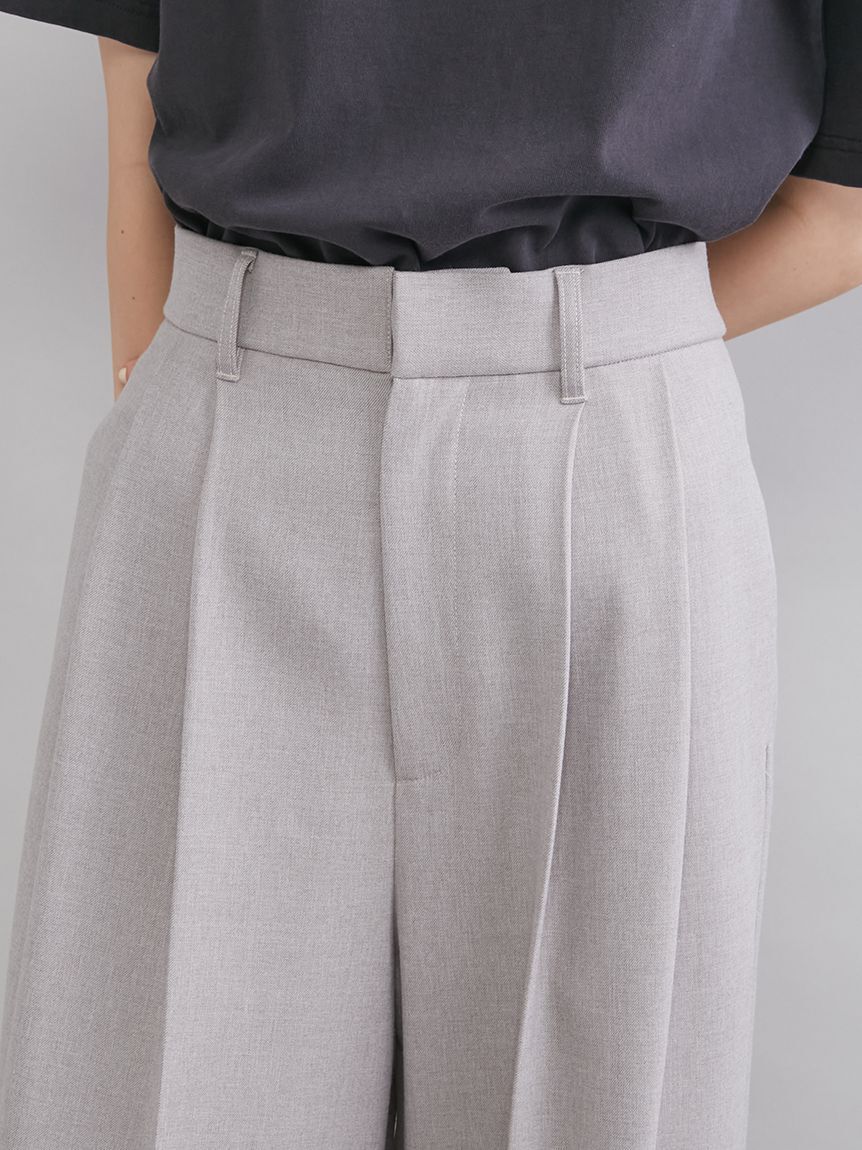 Mila Owen「ドライタッチ２タックワイドパンツ」|チノ|