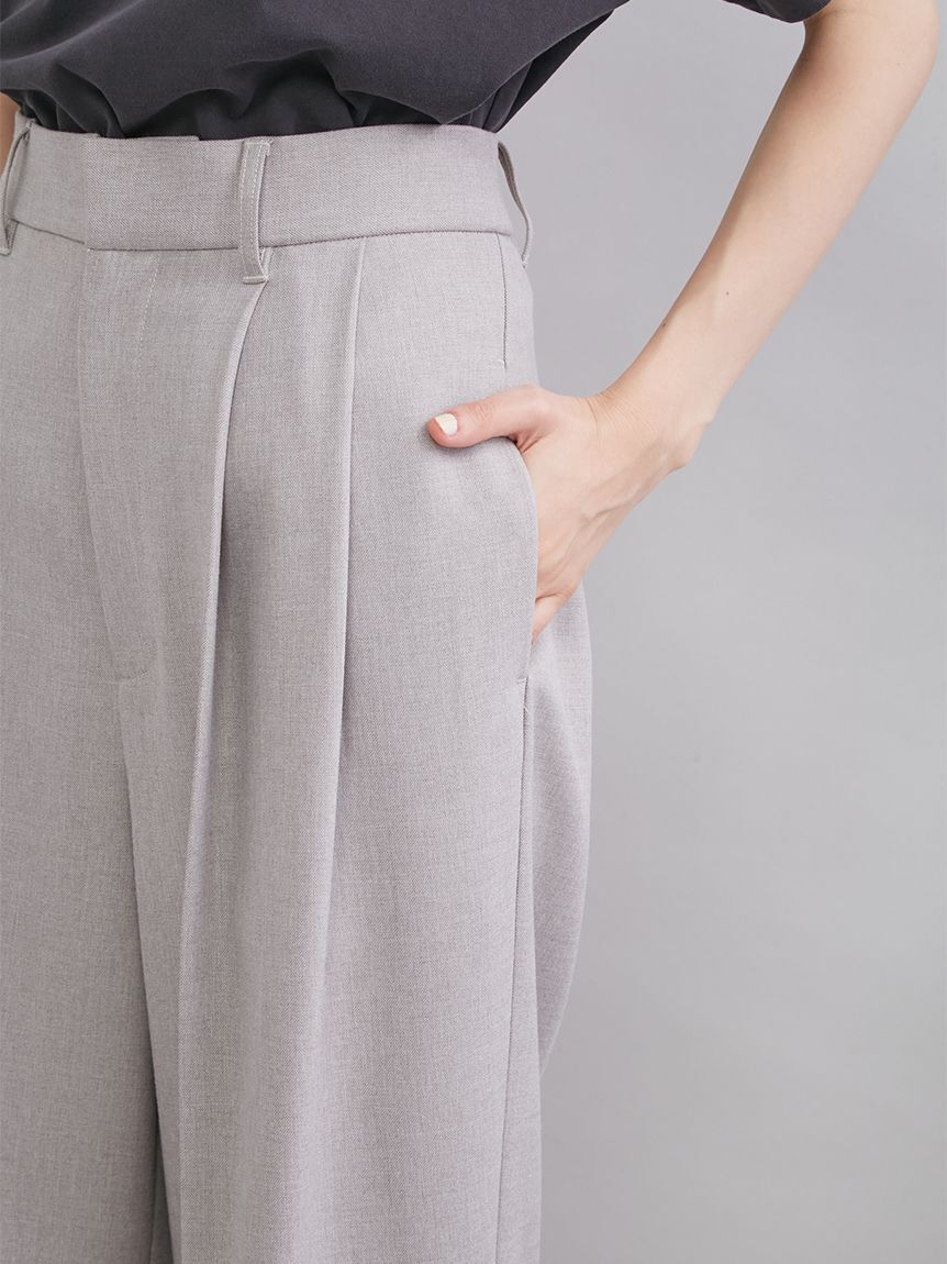 Mila Owen「ドライタッチ２タックワイドパンツ」|チノ|