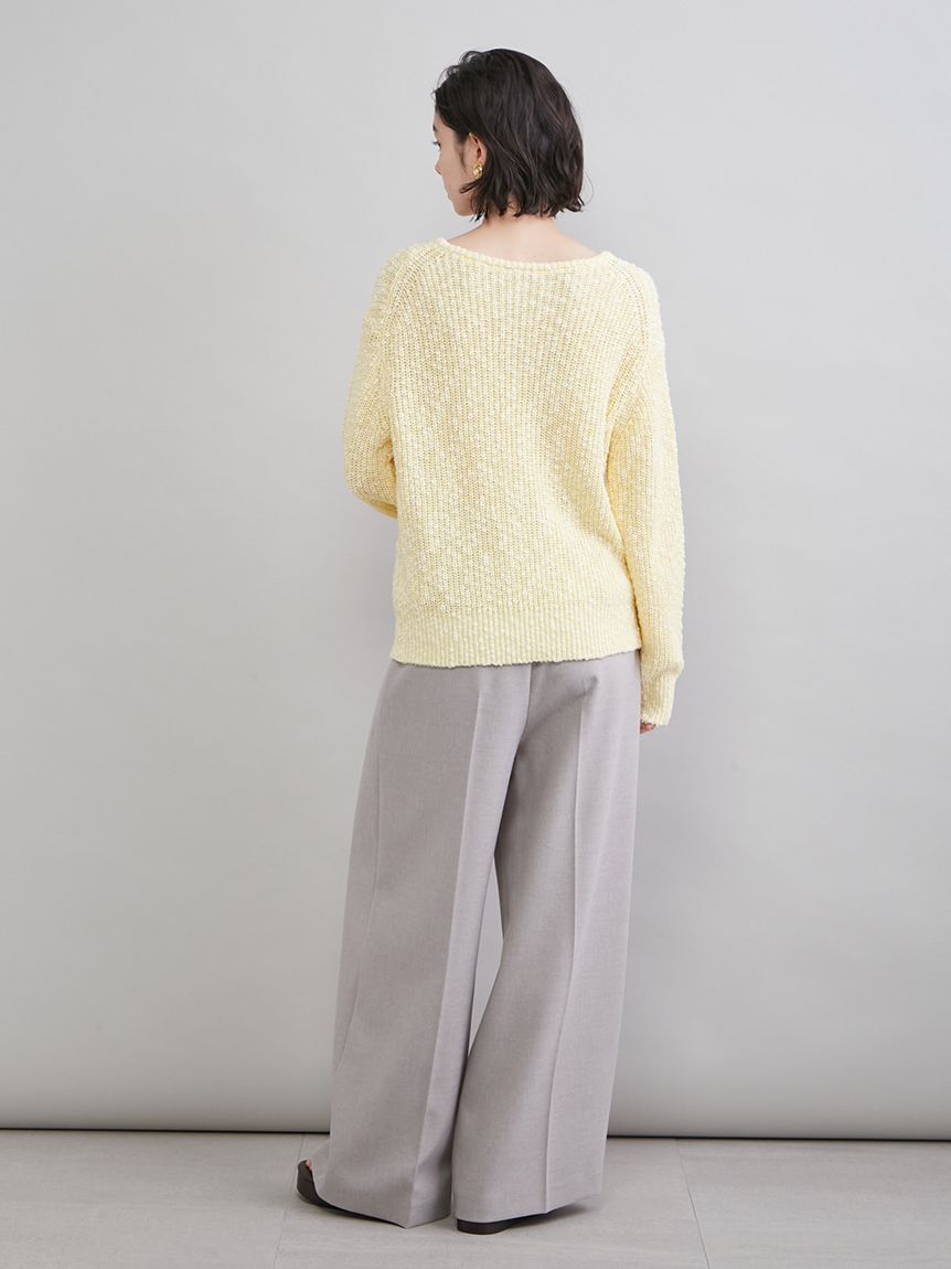 Mila Owen「ドライタッチ２タックワイドパンツ」|チノ|