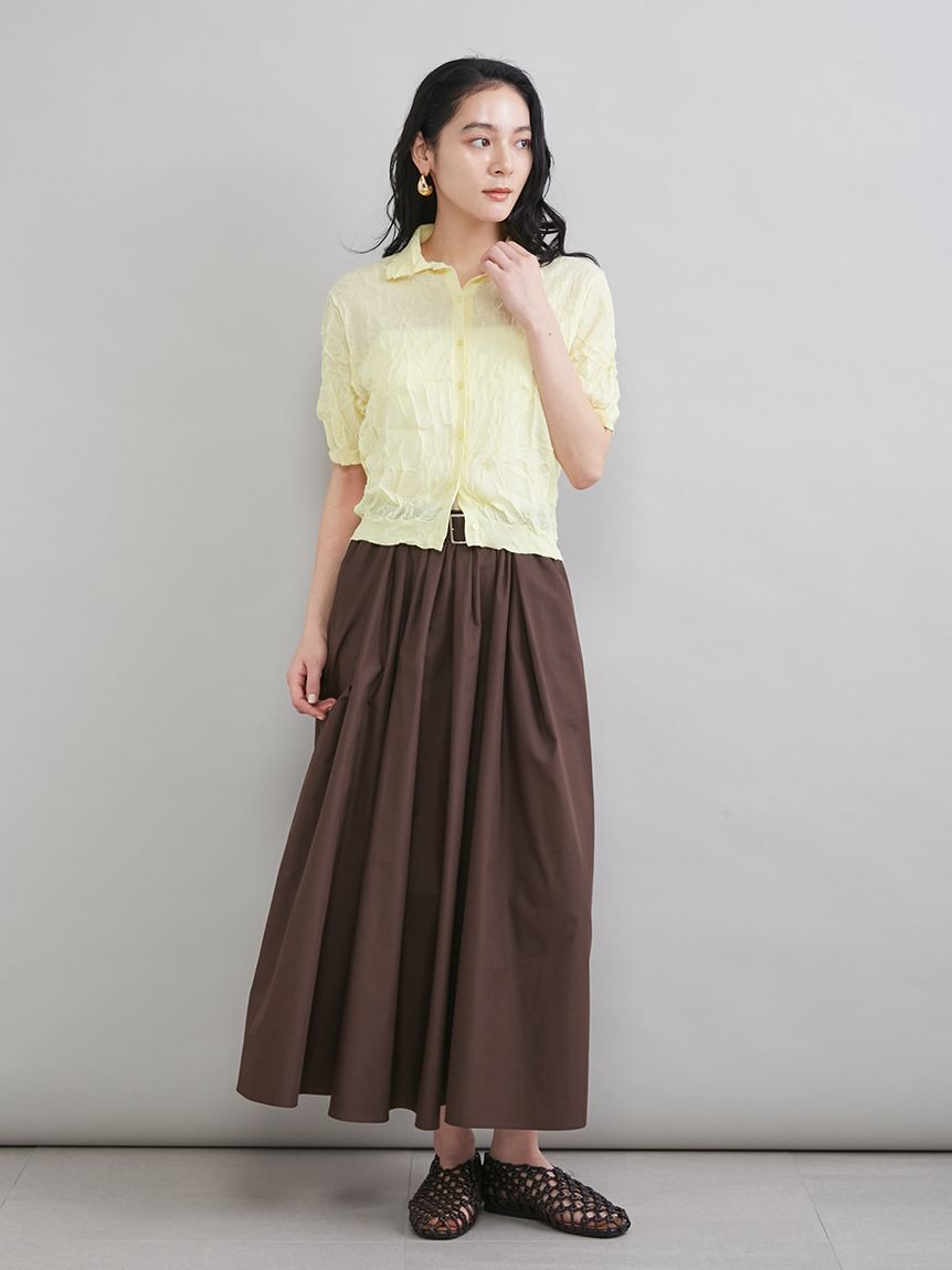 Mila Owen「ウエストゴムタックフレアスカート」|スカート|