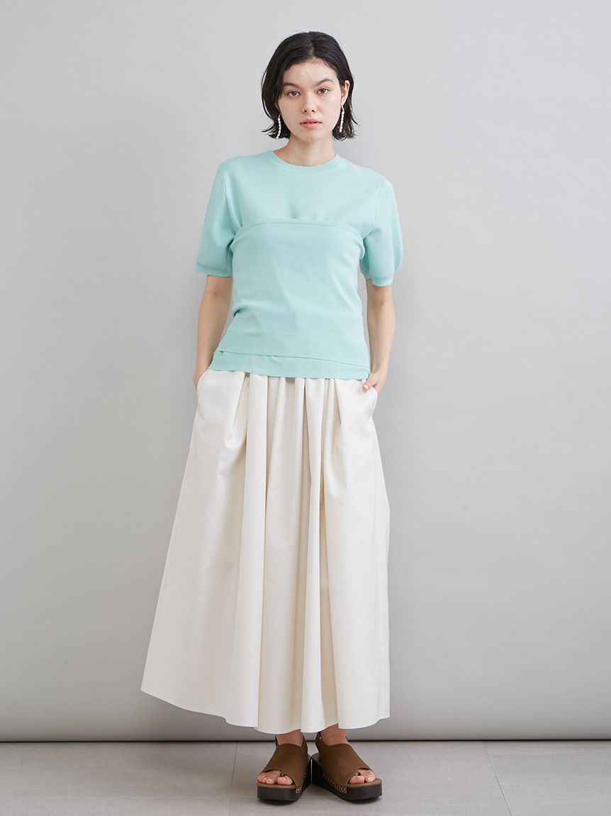 Mila Owen「ウエストゴムタックフレアスカート」|スカート|