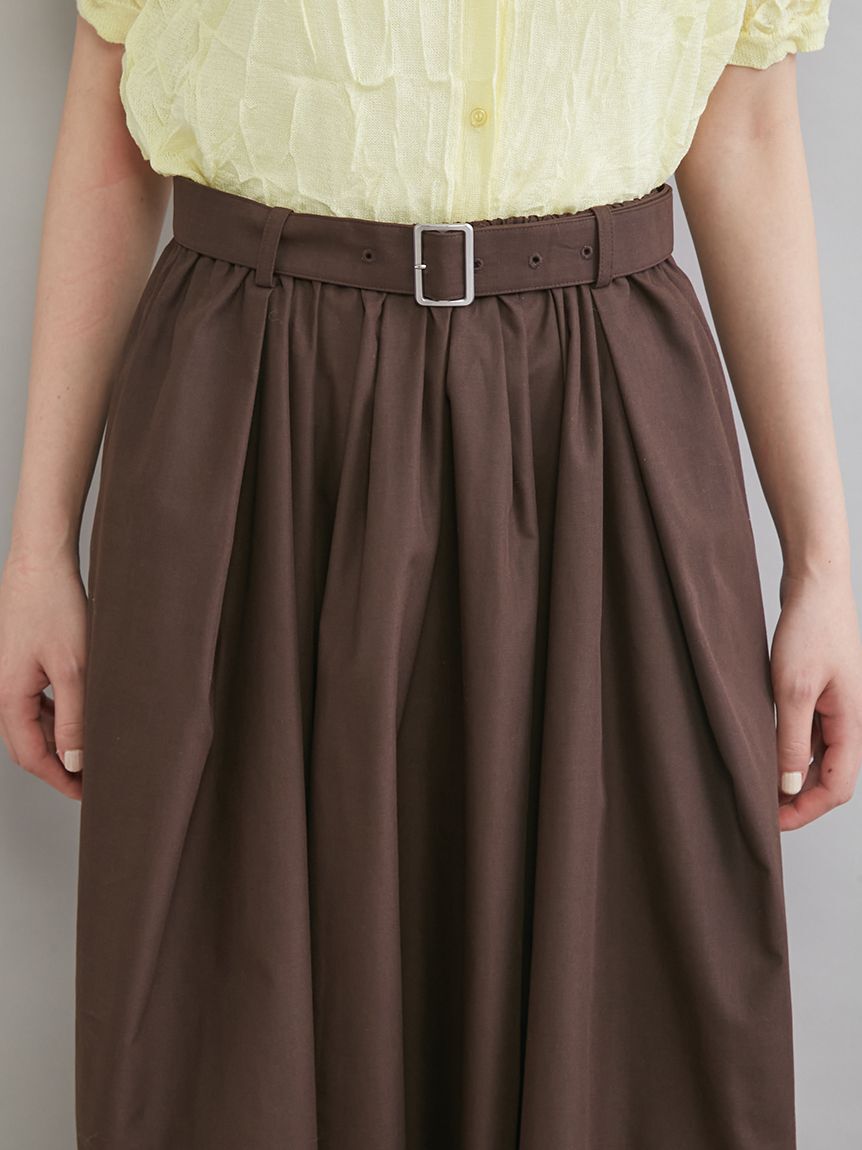 Mila Owen「ウエストゴムタックフレアスカート」|スカート|