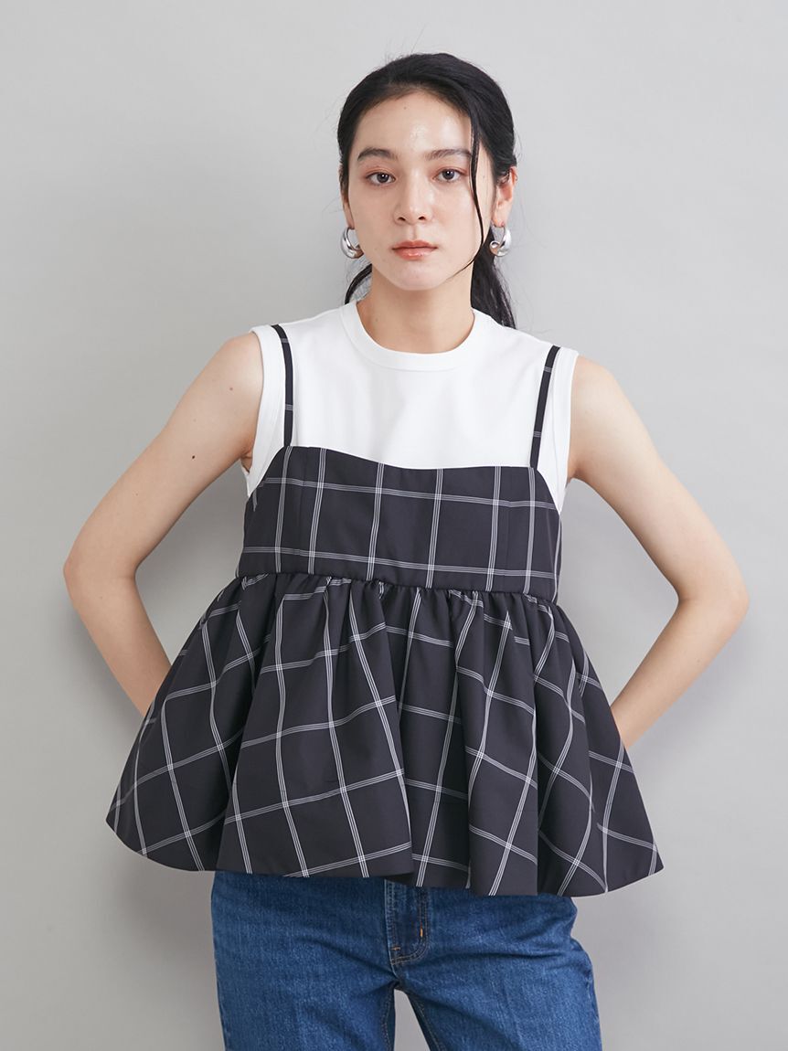 Mila Owen「チェックペプラムキャミ&times;タンクＳＥＴ」|キャミソール|