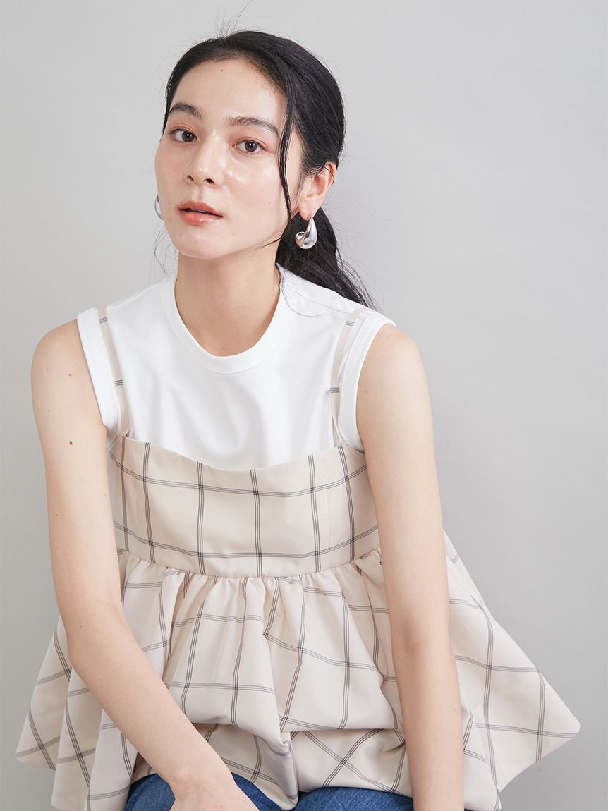 Mila Owen「チェックペプラムキャミ&times;タンクＳＥＴ」|キャミソール|