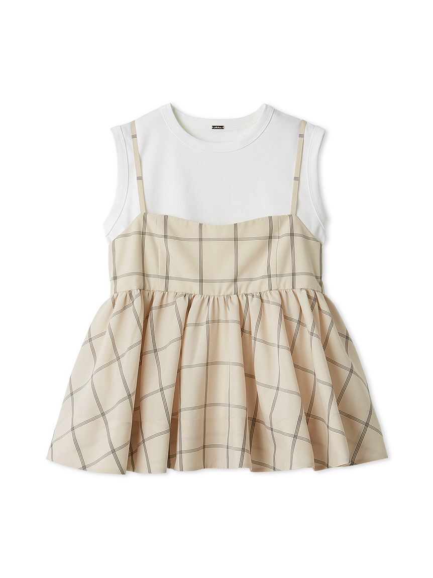 Mila Owen「チェックペプラムキャミ&times;タンクＳＥＴ」|キャミソール|