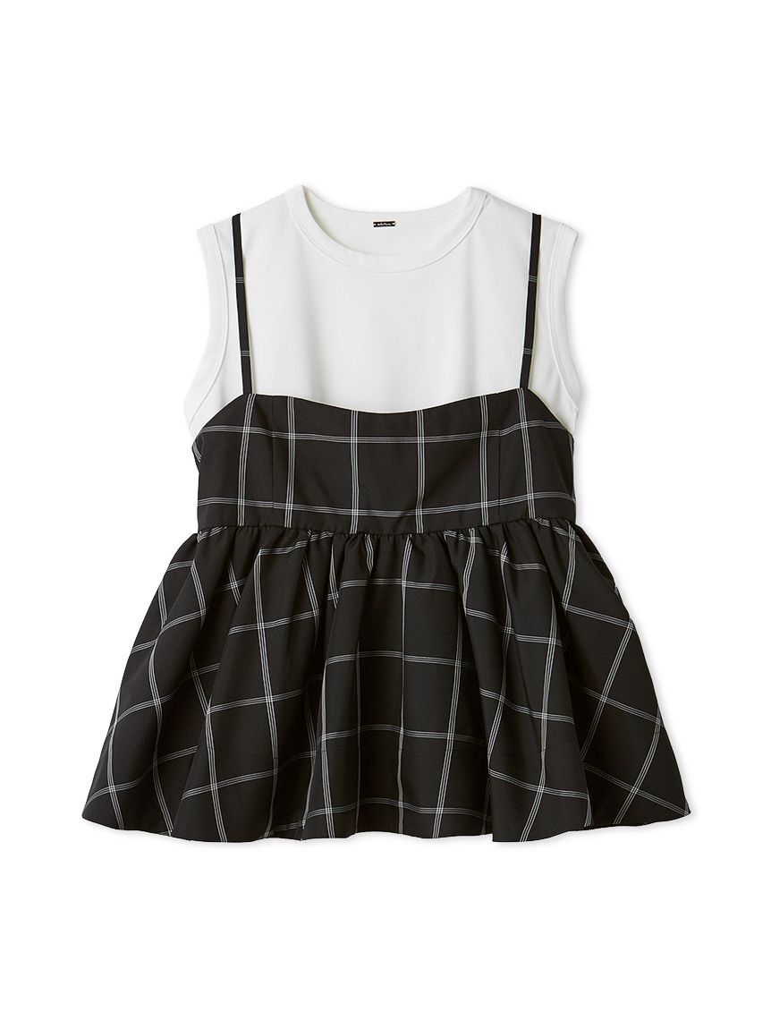 Mila Owen「チェックペプラムキャミ&times;タンクＳＥＴ」|キャミソール|