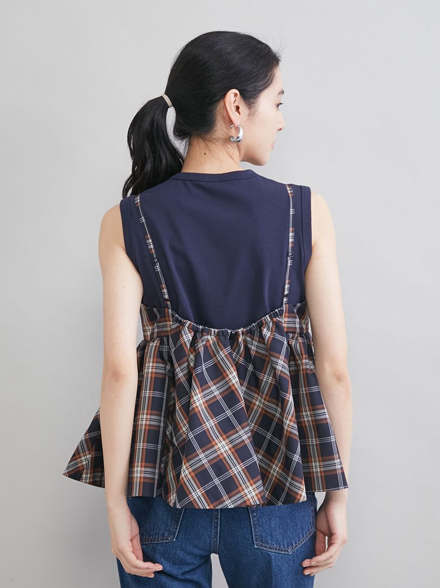 Mila Owen「チェックペプラムキャミ&times;タンクＳＥＴ」|キャミソール|