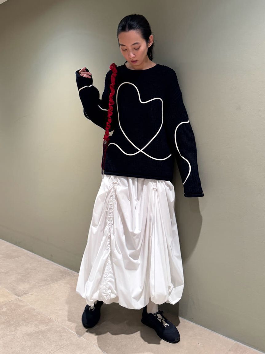 emmi atelier「ドロストバルーンスカート/撥水」|スカート|WHT