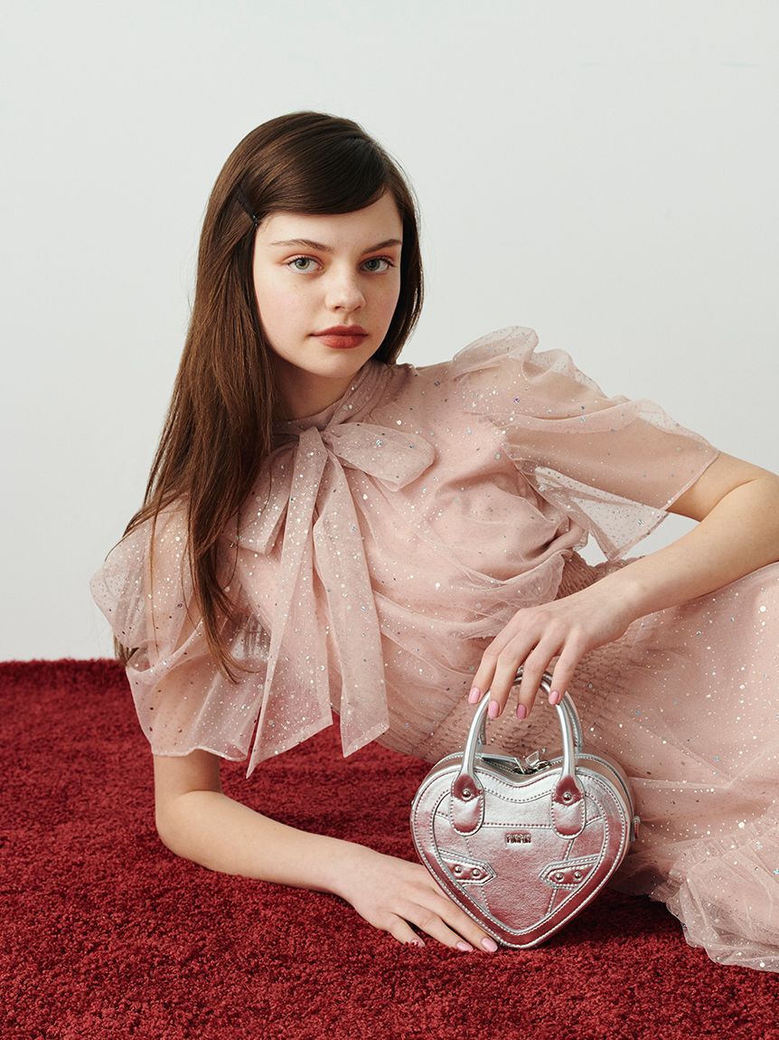 FURFUR「【限定サイズ】ハーフスリーブラメチュールドレス」|ドレス|