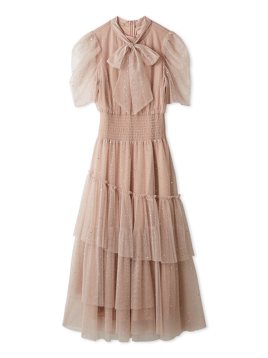 FURFUR「【限定サイズ】ハーフスリーブラメチュールドレス」|ドレス|