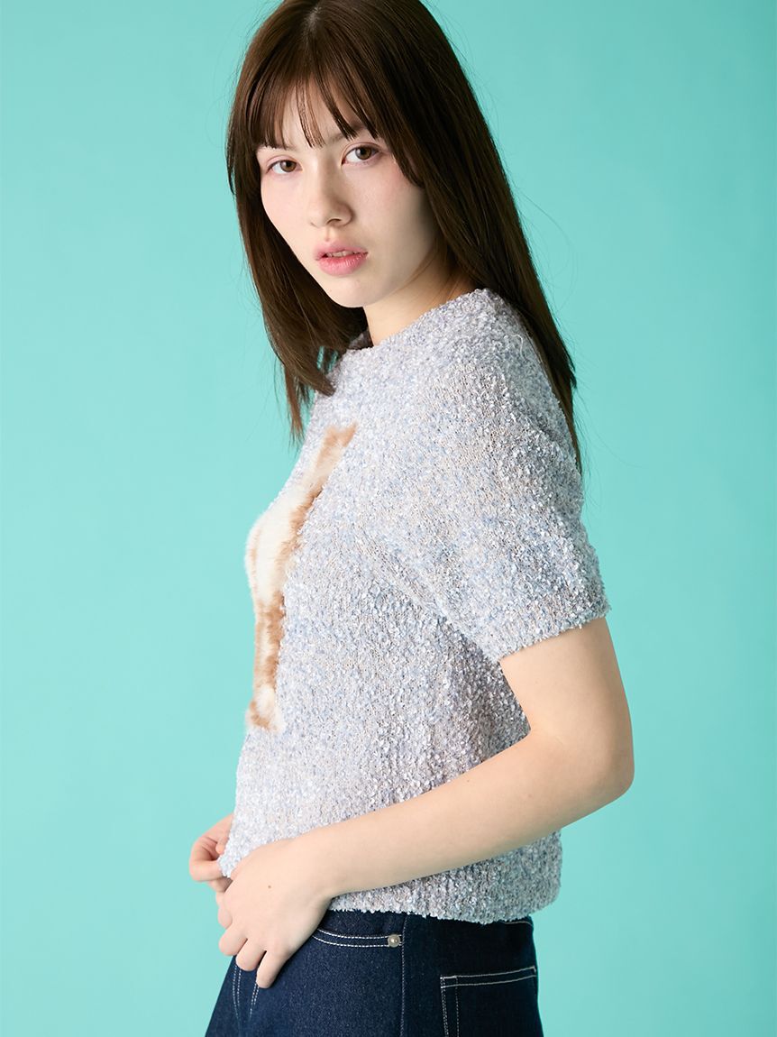 FURFUR「キャットモチーフジャガードニットトップス」|ニット・セーター|