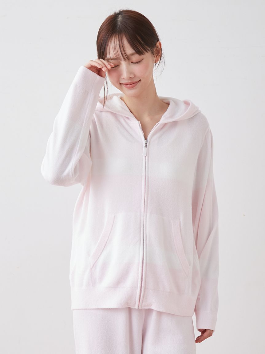 gelato pique「スムーズィーliteグラデーションボーダーパーカ」|ルームウェア|