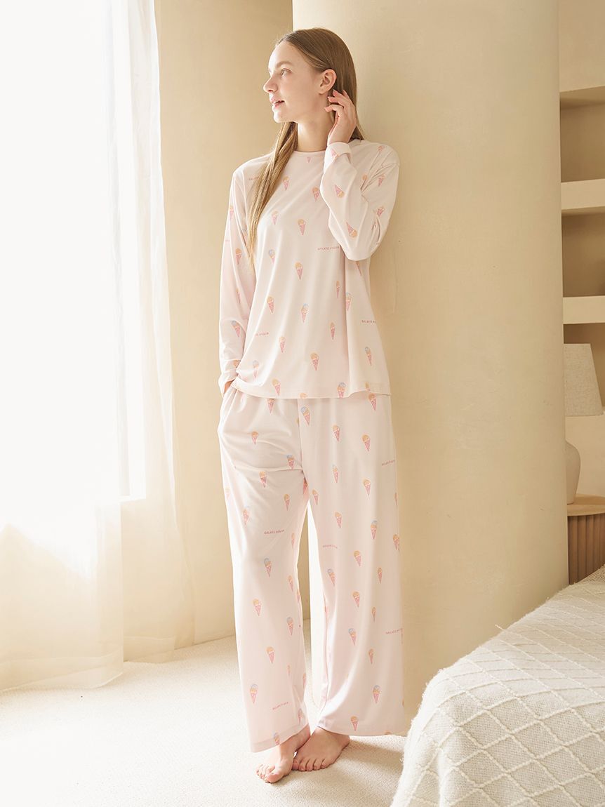 gelato pique「【IFMC.】総柄ロンT」|ルームウェア|