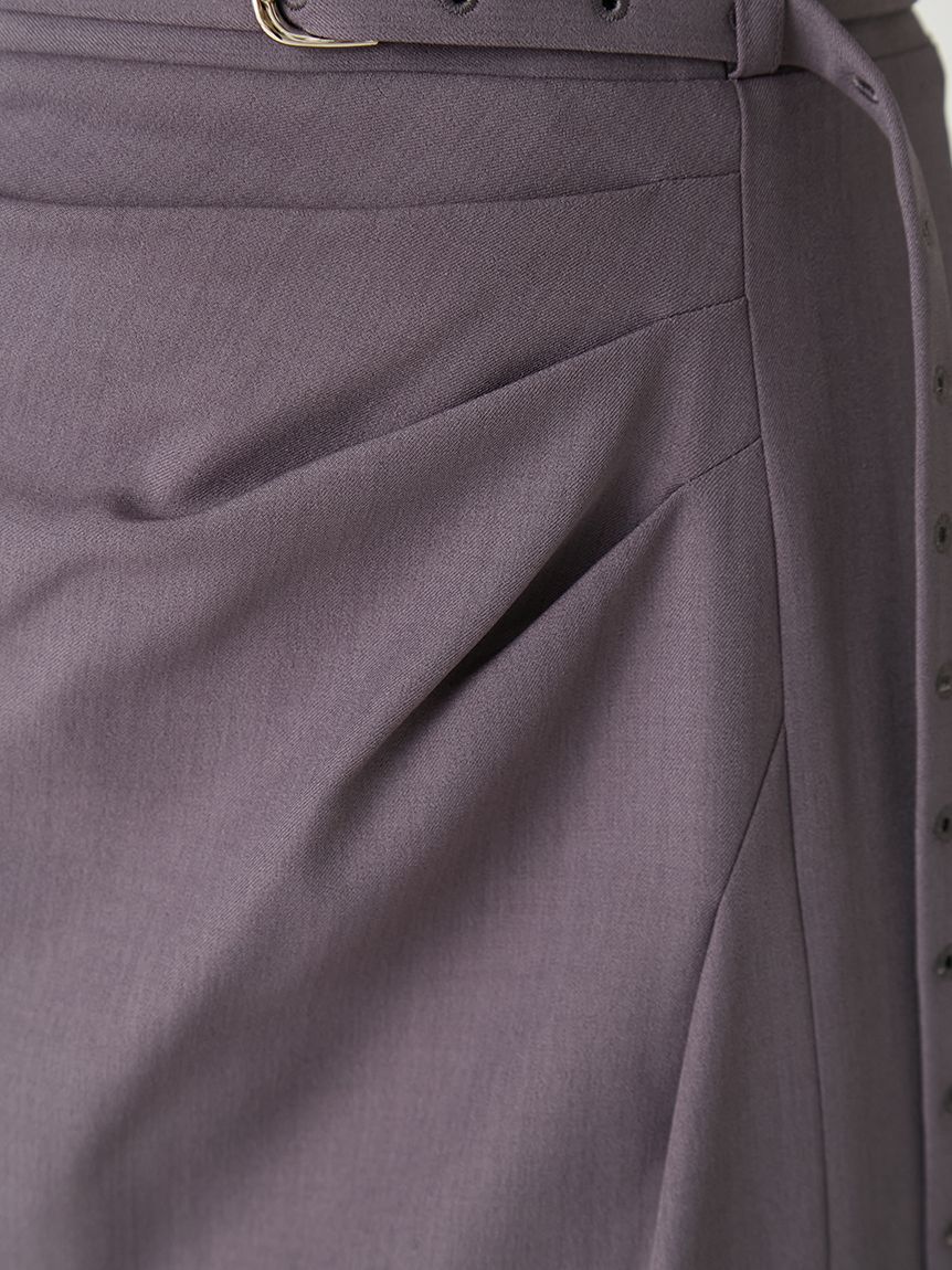 FRAY I.D「ベルト付きタックデザインストレートスカート」|スカート|