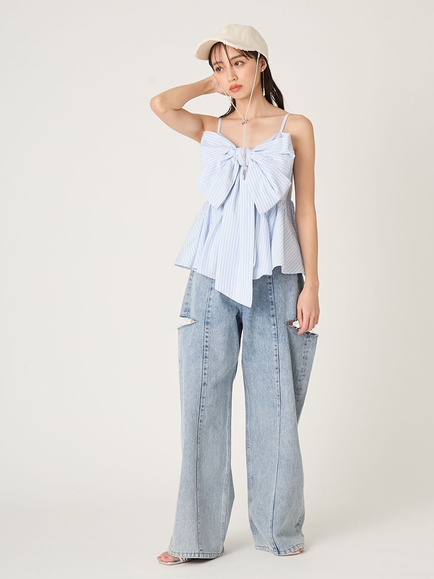 FRAY I.D「フロントロゴ刺繍フリンジキャップ」|キャップ・キャスケット|