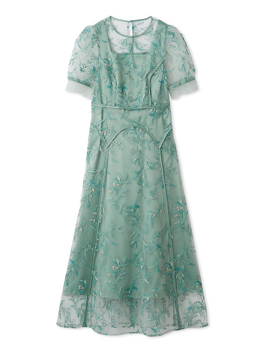 LILY BROWN「パネルラインエンブロイダリ―ドレス」|ドレス|