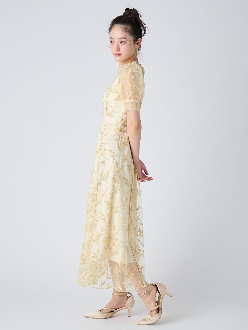 LILY BROWN「パネルラインエンブロイダリ―ドレス」|ドレス|