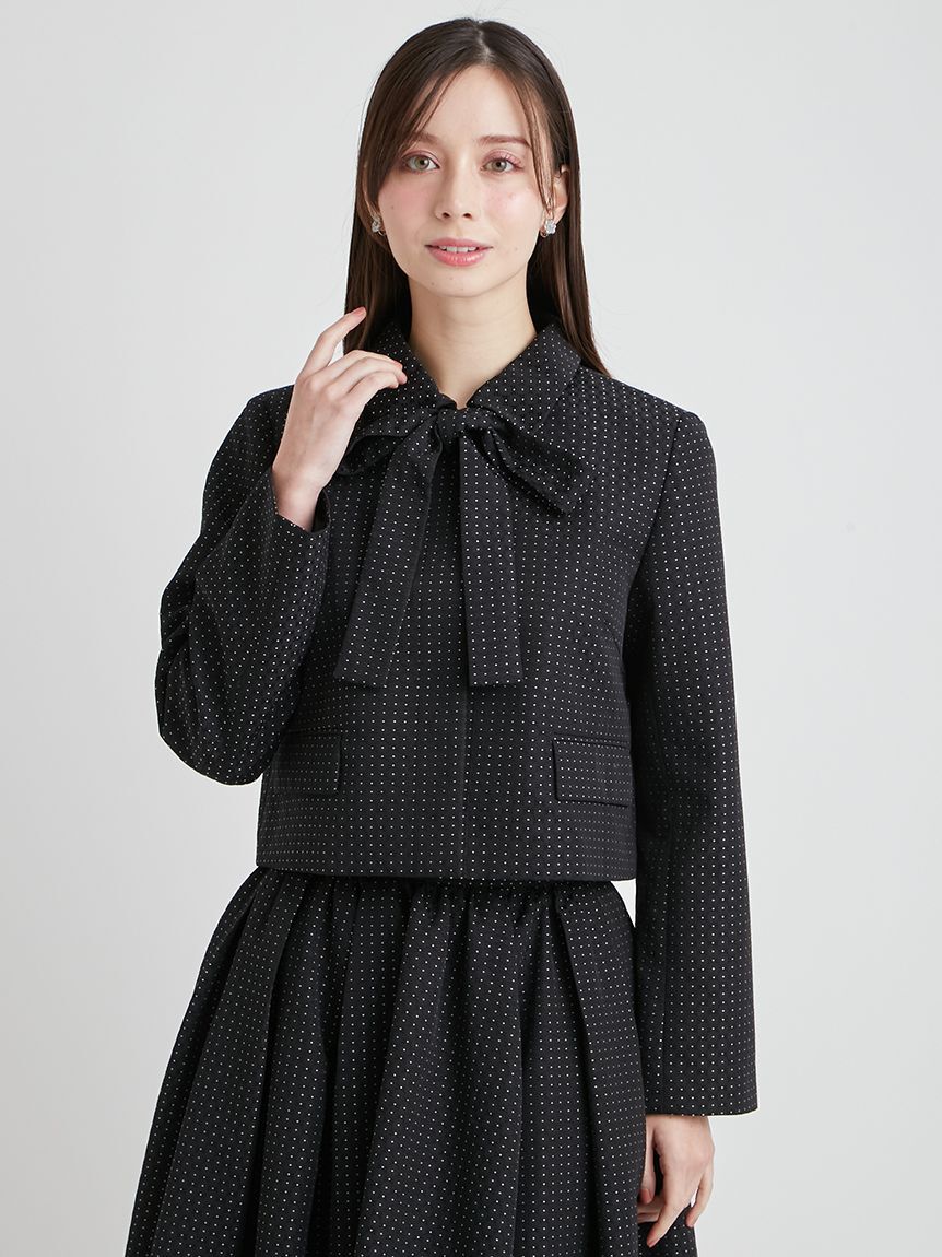 CELFORD「【洗える】【セットアップ対応】バリエーションリボンショートジャケット」|テーラードジャケット|